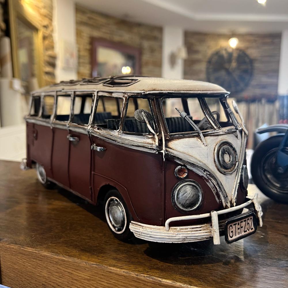 volkswagen t1 model auto kempingovy autobus dekoracia kovovy loft rucna vyroba auto model bytovy doplnok darcek.jpg